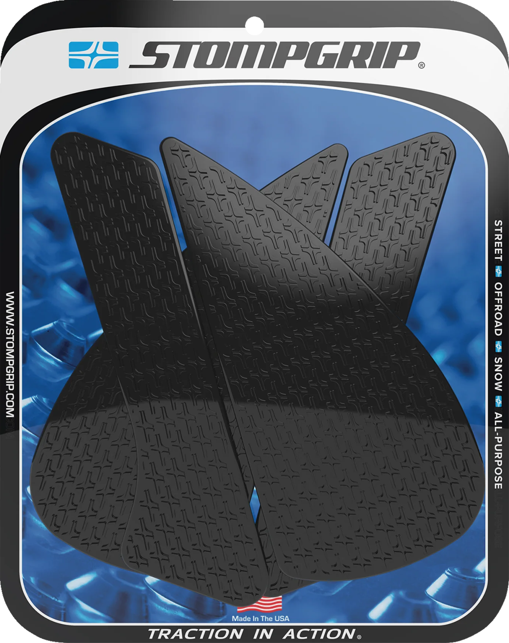 StompGrip Tank Grips - Icon - Black - Honda - CBR '21-'25