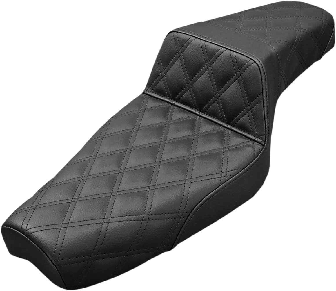 Saddlemen Step-Up Seat - Full Lattice Stitch - Black - XL