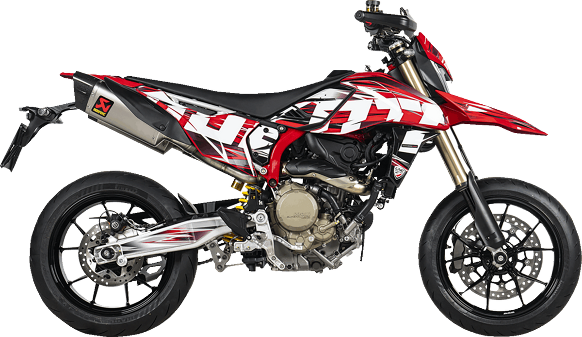 Akrapovic Slip-On Line Mufflers - Titanium - Hypermotard 698