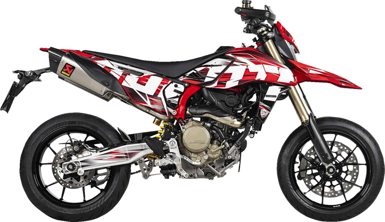 Akrapovic Slip-On Line Mufflers - Titanium - Hypermotard 698