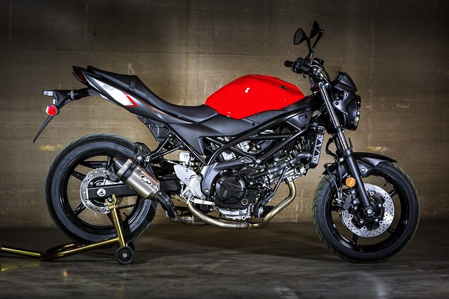 M4 Exhaust 2017 SV-650 Slip On System with Titanium muffler