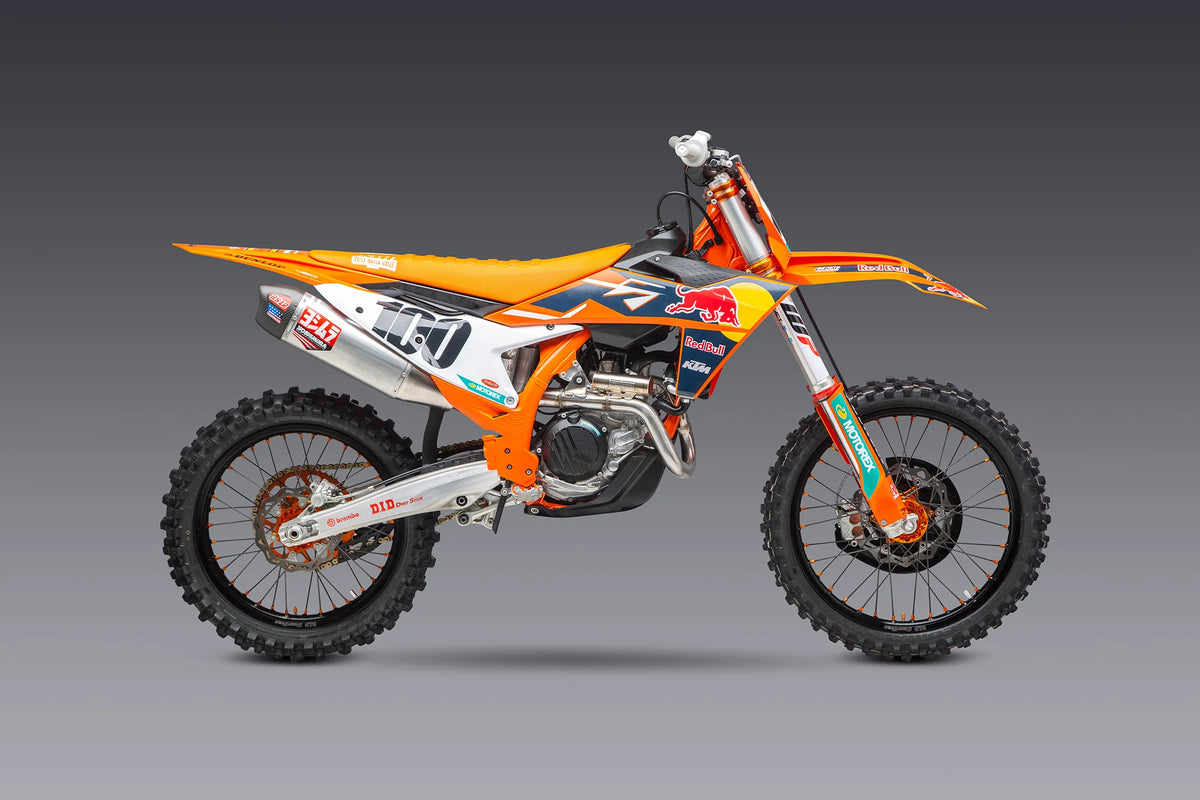 Yoshimura KTM 450sx-F FE 22-26/Husqvarna FC450 RE 22-26 RS-12 Stainless Full Exhaust, W/ Aluminum Muffler