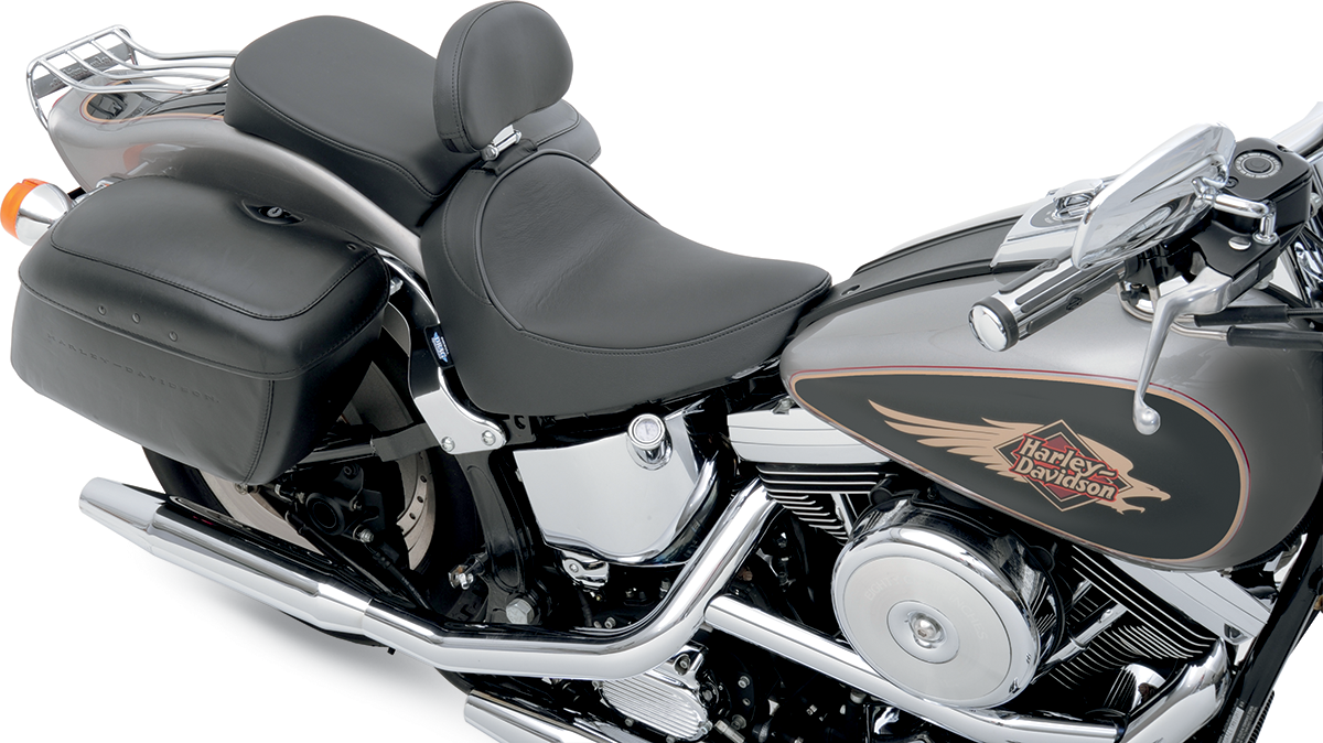 Drag Specialties Seats Solo Seat - Smooth - Driver Backrest - FXST/FLST '84-'99