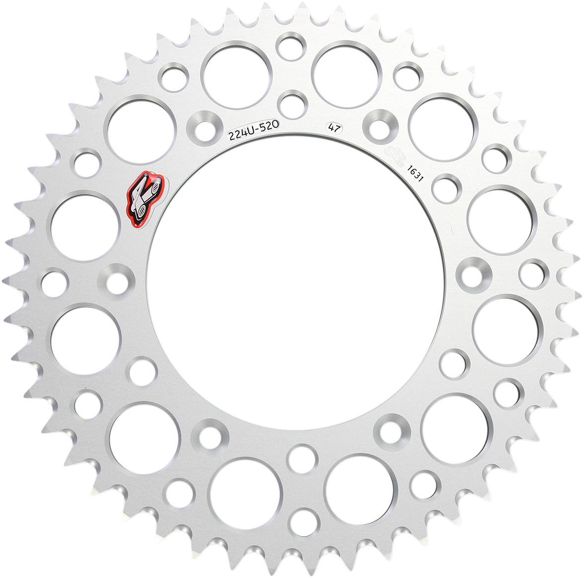 Renthal Rear Sprocket - Aluminum - 47 Tooth - Silver