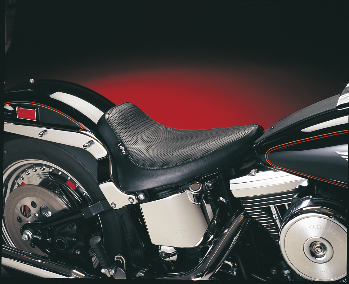 Le Pera Silhouette Solo Seat - Basketweave - Black - Softail '84-'99