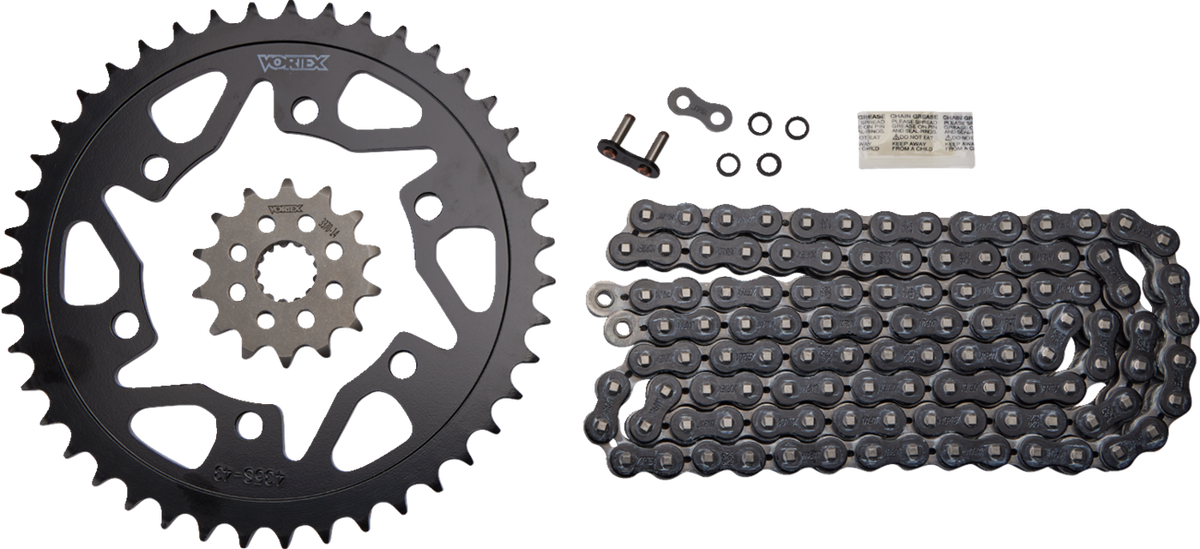 Vortex Chain And Sprocket Kit - WSS - Black - Yamaha YZF-R3/MT-03