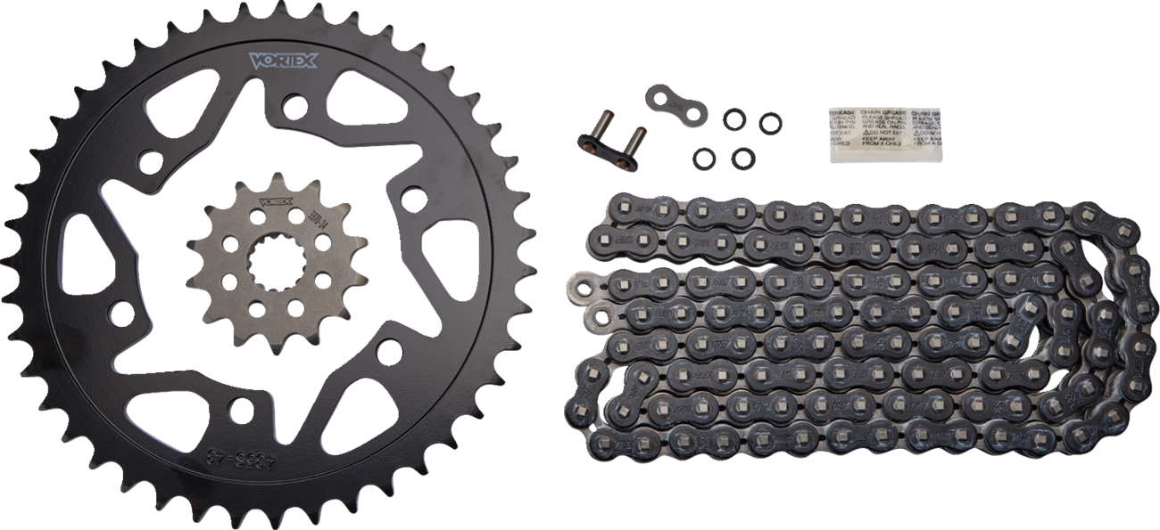 Vortex Chain And Sprocket Kit - WSS - Black - Yamaha YZF-R3/MT-03