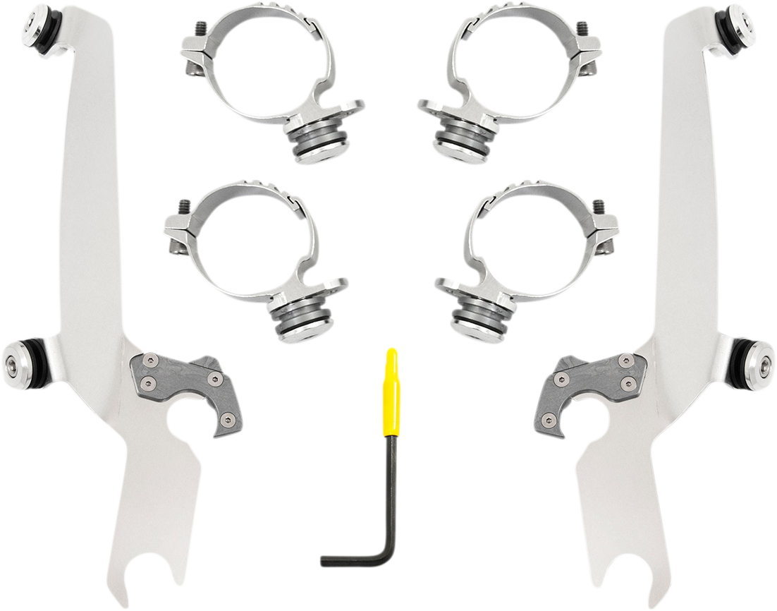 Memphis Shades Sportshield Trigger Lock Complete Mount Kit - Polished - XL