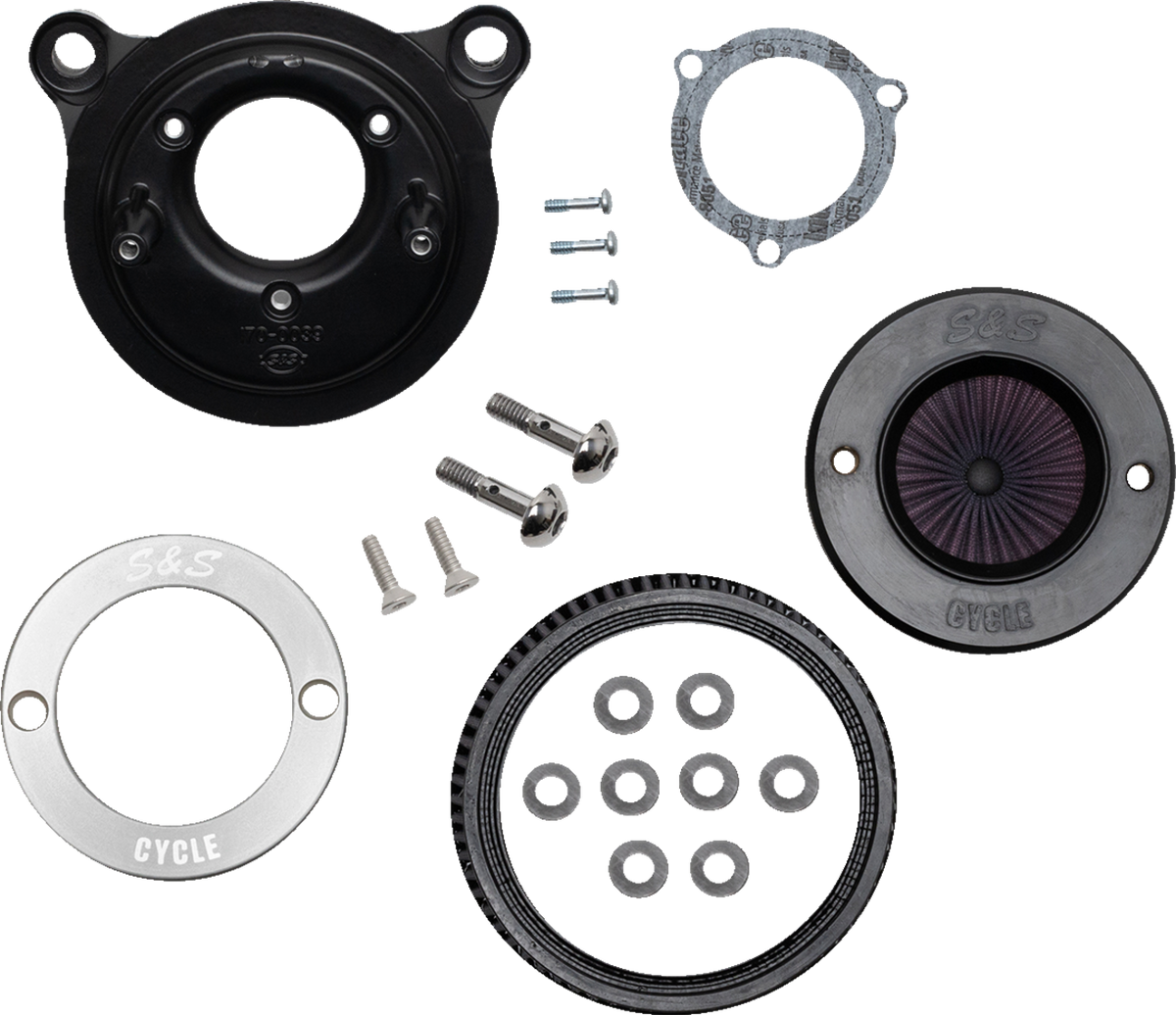 S&S Cycle Air Stinger Stealth Air Cleaner Kit - Black Chrome Ring