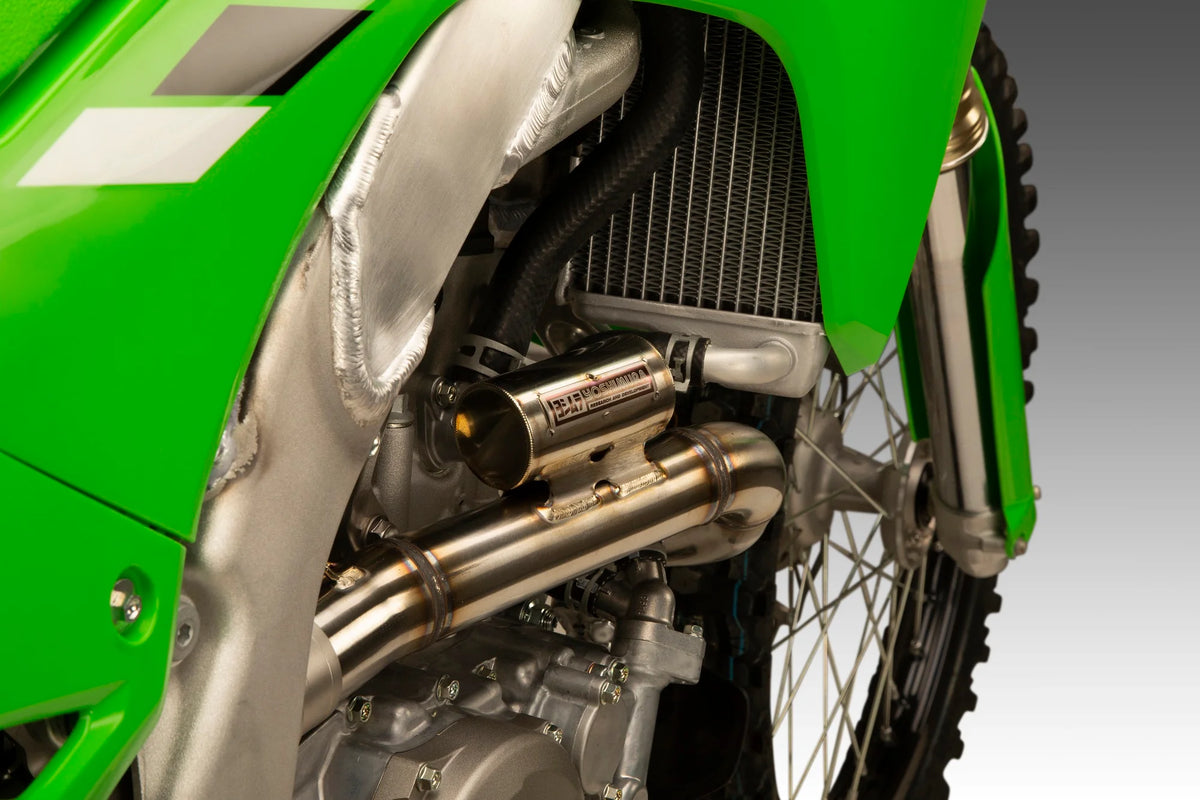 Yoshimura KX250/X 25-26 RS-12 Stainless Full Exhaust, W/ Stainless Muffler