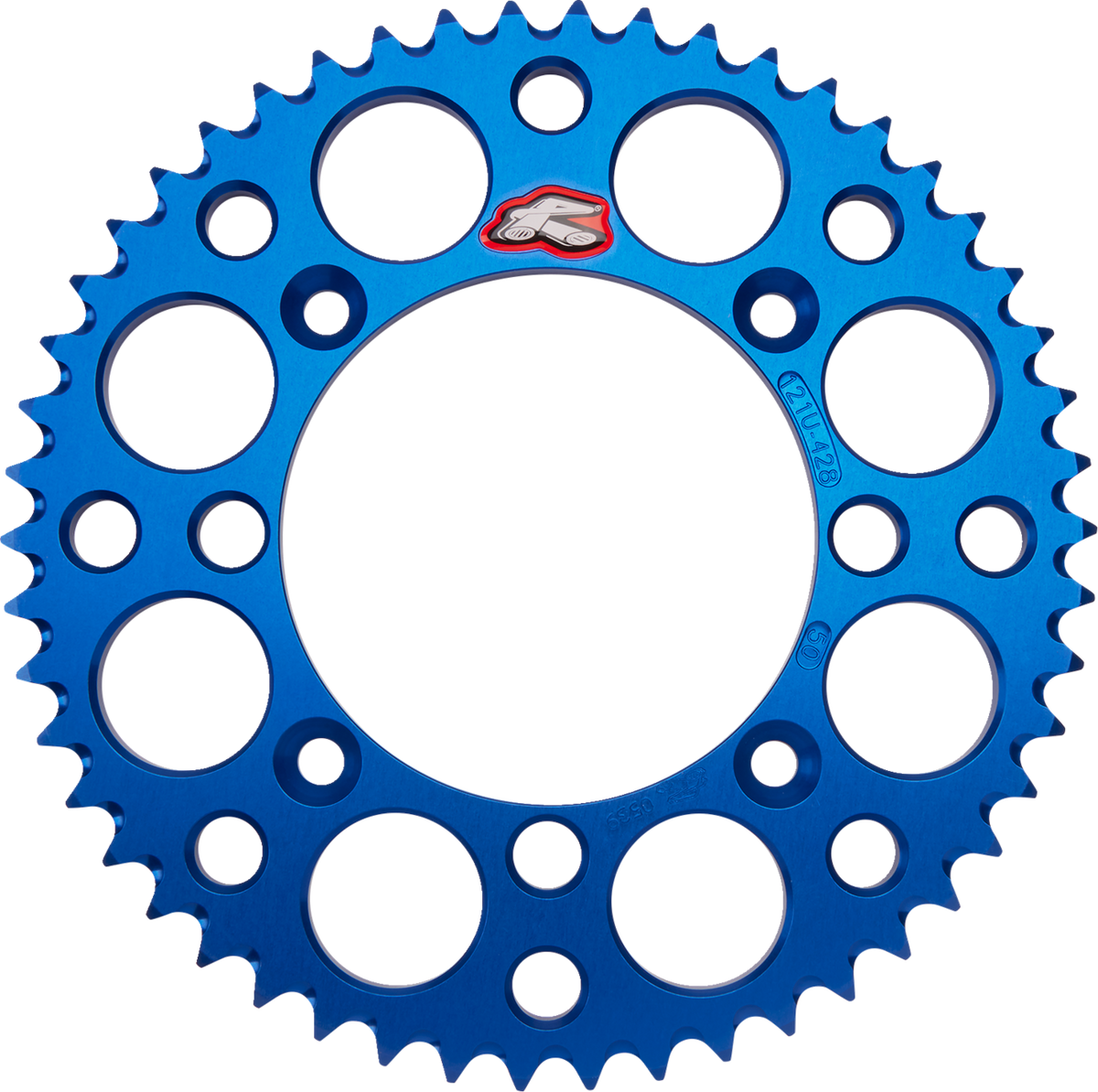 Renthal Rear Sprocket - Aluminum - 50 Tooth - Blue - Suzuki/Yamaha