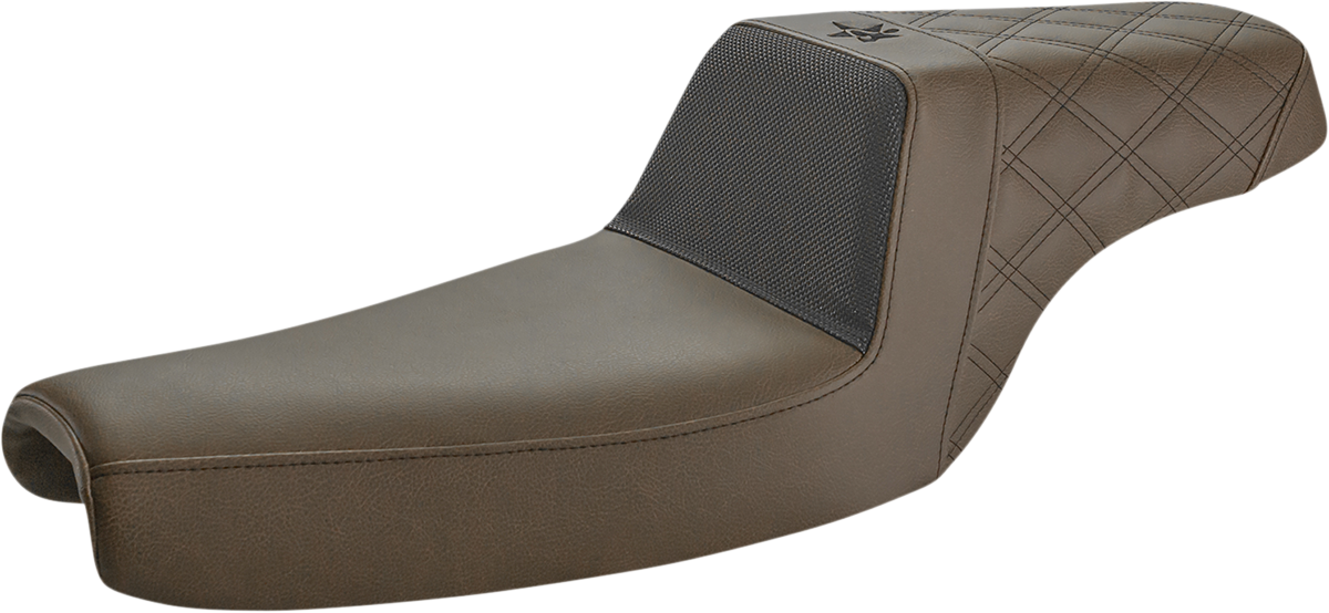 Saddlemen Unknown Industries Seat - Front Carbon Fiber/Black Gripper Lumbar/Rear Lattice Stitch - XL '04-'22