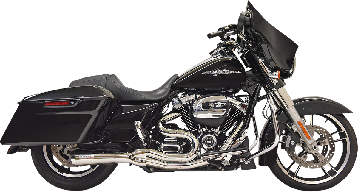 Bassani Xhaust Road Rage II 2-Into-1 Mid-Length Exhaust System - Chrome