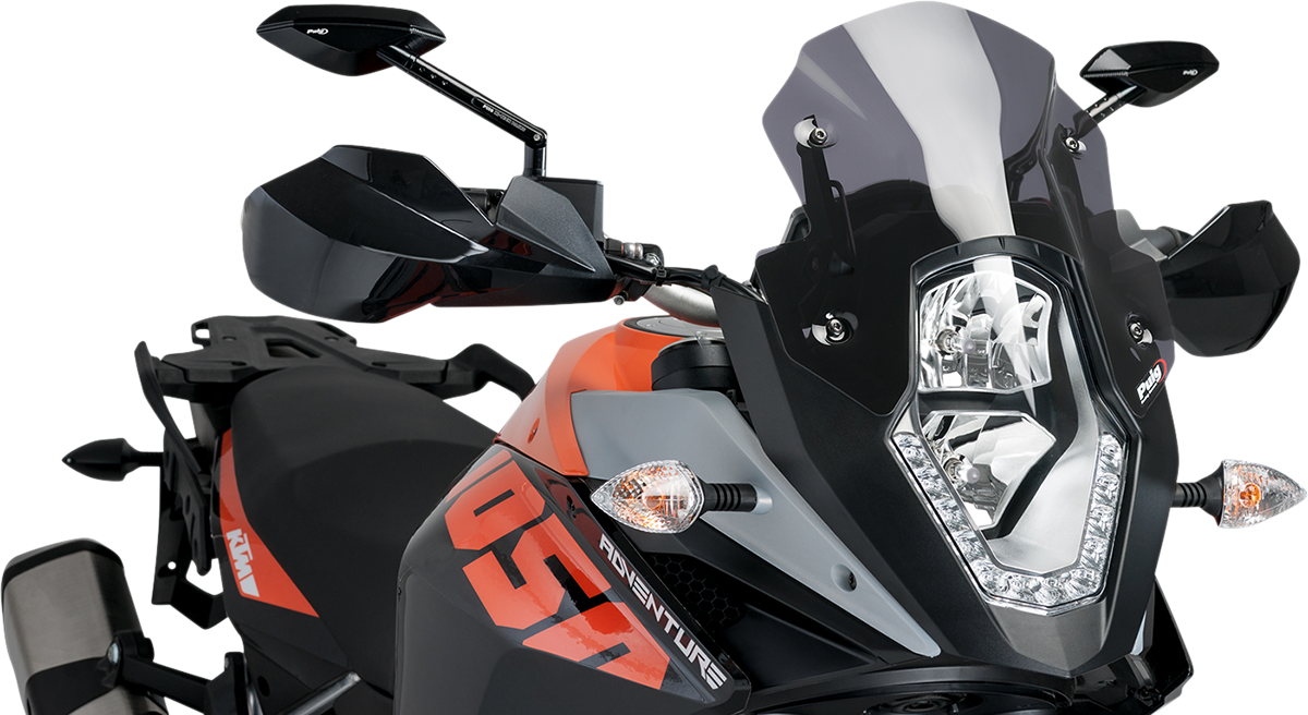 PUIG HI-Tech Parts Race Windscreen - 12-3/8" - Dark Smoke - KTM