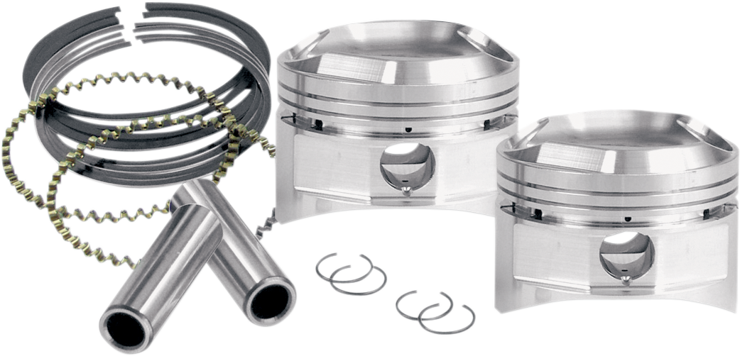 S&amp;S Cycle Piston Kit - For 88"/93"/96" Super Stock® Heads - 3.625" - +0.010"