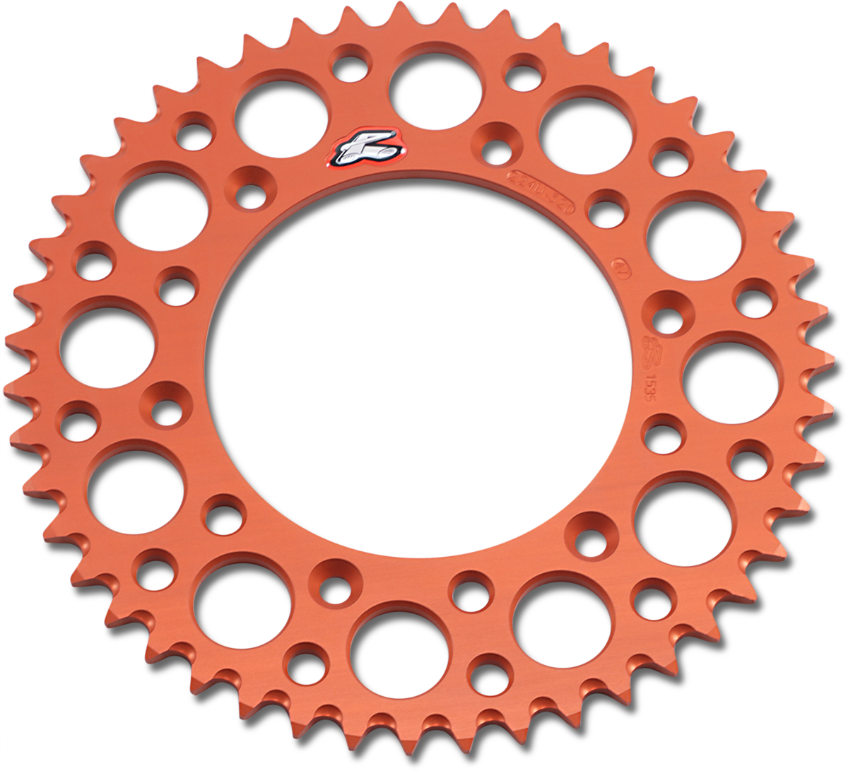 Renthal Rear Sprocket - Aluminum - 47 Tooth - Orange