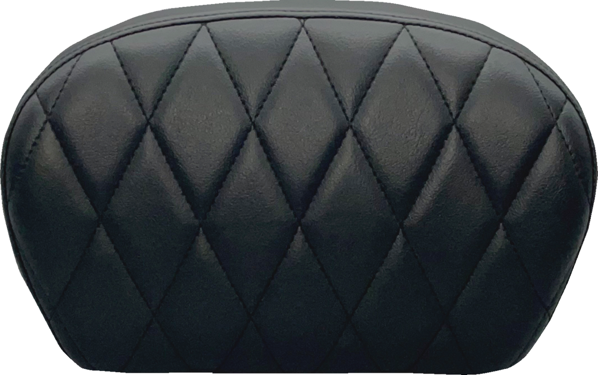 Le Pera Sissy Bar Pad - Large - Vinyl - Single Diamond - Dull Black