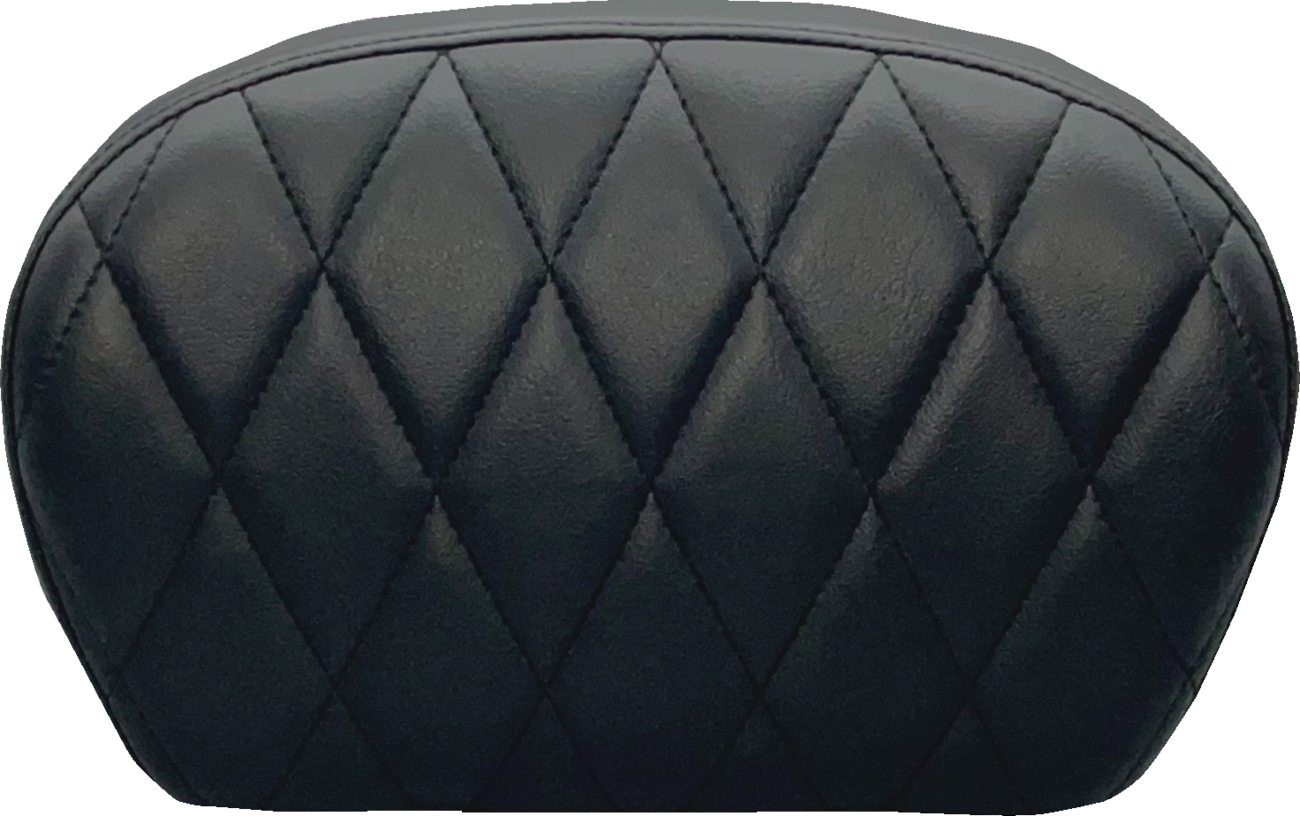 Le Pera Sissy Bar Pad - Large - Vinyl - Single Diamond - Dull Black