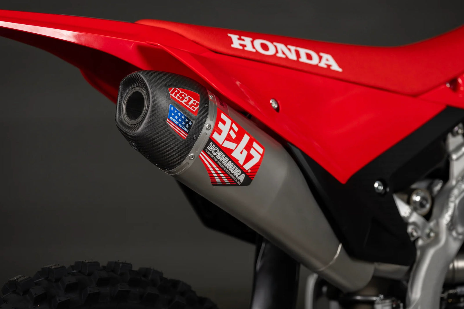 Yoshimura CRF250R/RX 25-26 RS-12 Stainless Full Exhaust, W/ Stainless Muffler