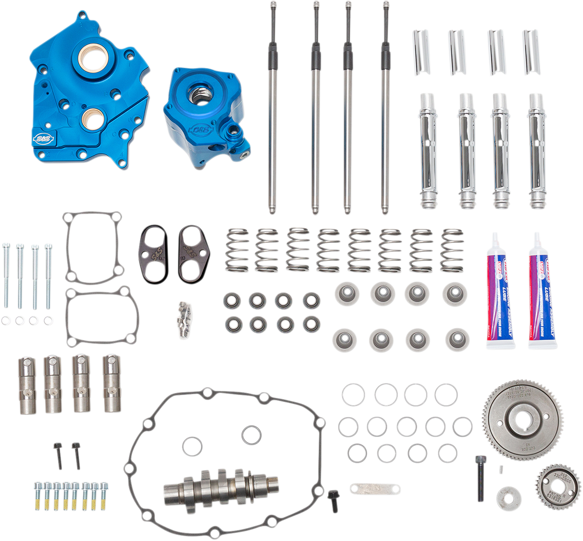 S&S Cycle Cam Chest Kit - Oil Cooled - Gear Drive - 550 Cam - Chrome Pushrod Tubes - M8