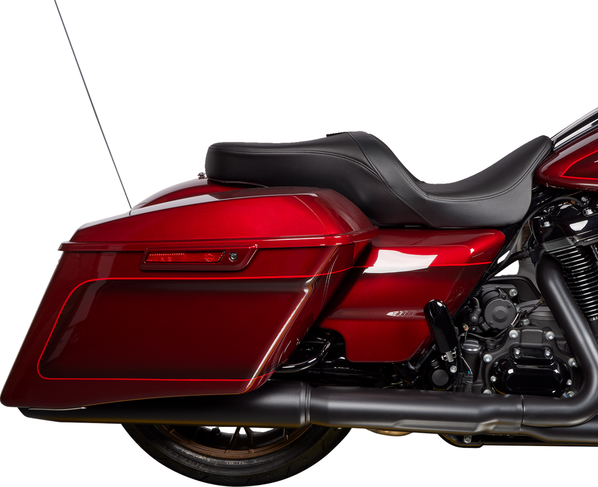 Drag Specialties Seats Freedom Seat - Solar Leather - Black - Smooth - FLH '09-'23