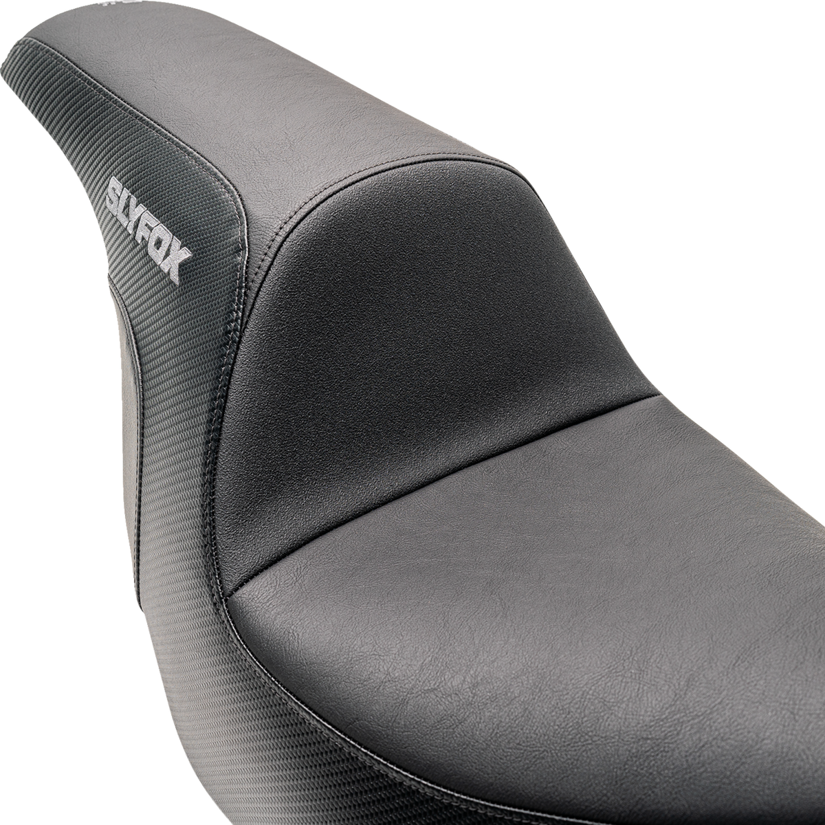Slyfox Lowrider Drifter Seat - Gray Logo - Smooth Vinyl - Carbon Fiber - FXLR/FLSB '18-'24