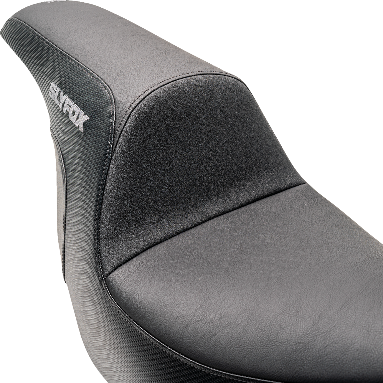Slyfox Lowrider Drifter Seat - Gray Logo - Smooth Vinyl - Carbon Fiber - FXLR/FLSB '18-'24
