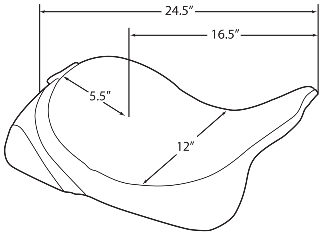 Drag Specialties Seats Solo Seat - Mild Stitched - Driver Backrest - FLT '97-'07
