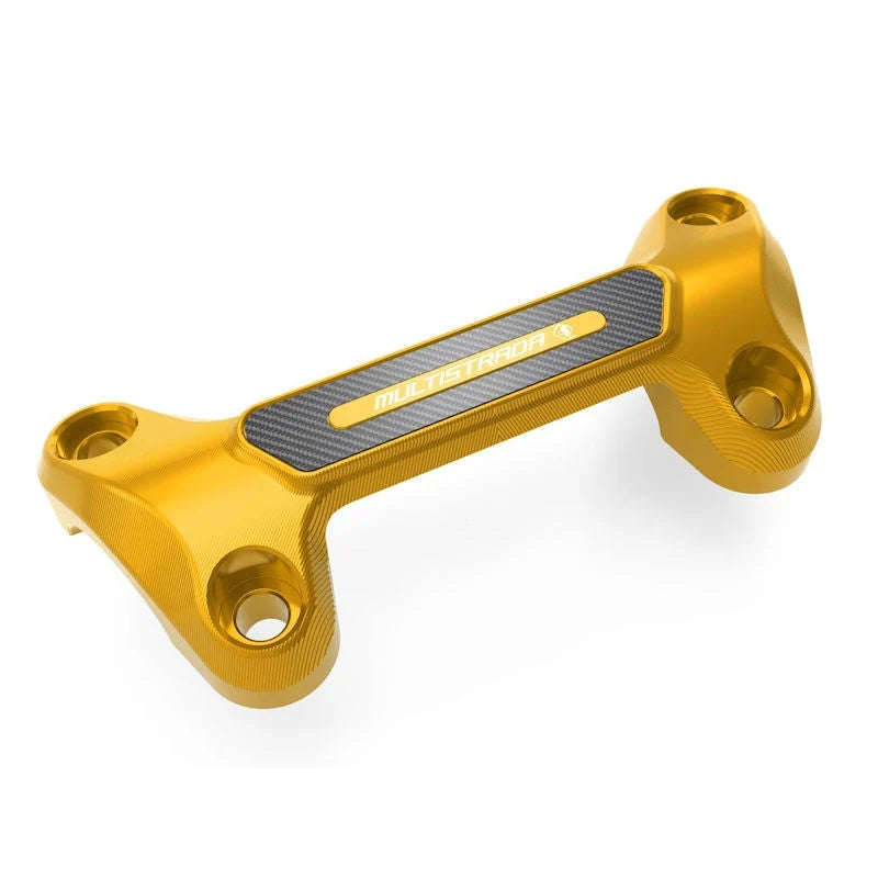 Ducabike DBK Carbon Fiber 3D Handlebar Clamp Multistrada V4 V4S Pikes Peak V4RS - Gold