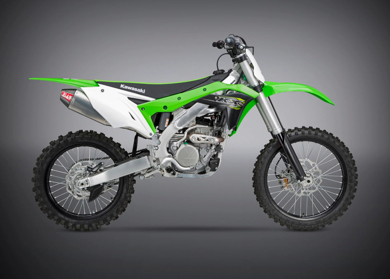 Yoshimura KX250F 17-20 RS-4 Stainless Slip-On Exhaust, W/ Aluminum Muffler