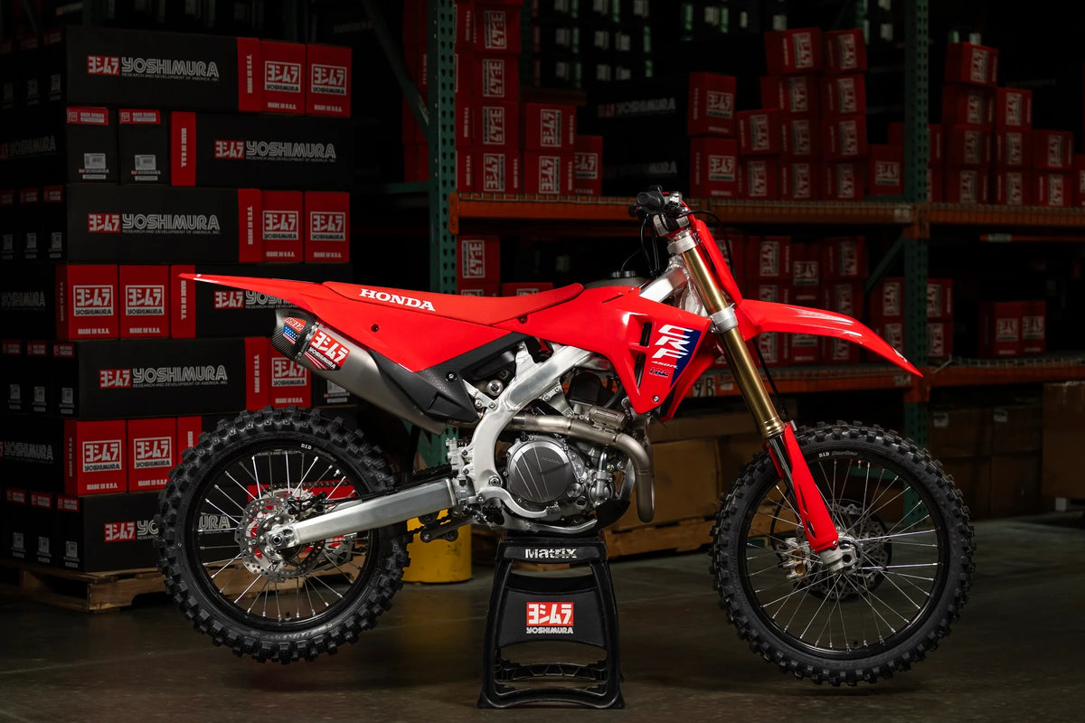 Yoshimura CRF450R/RX 25-26 RS-12 Titanium Full Exhaust, W/ Titanium Muffler