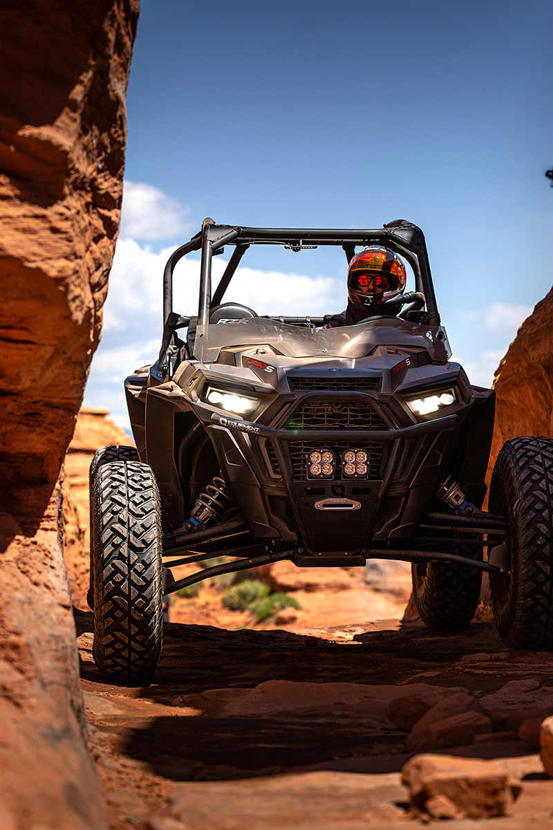 Klock Werks Flare® Windshield - 4-1/2" - Black Smoke - RZR