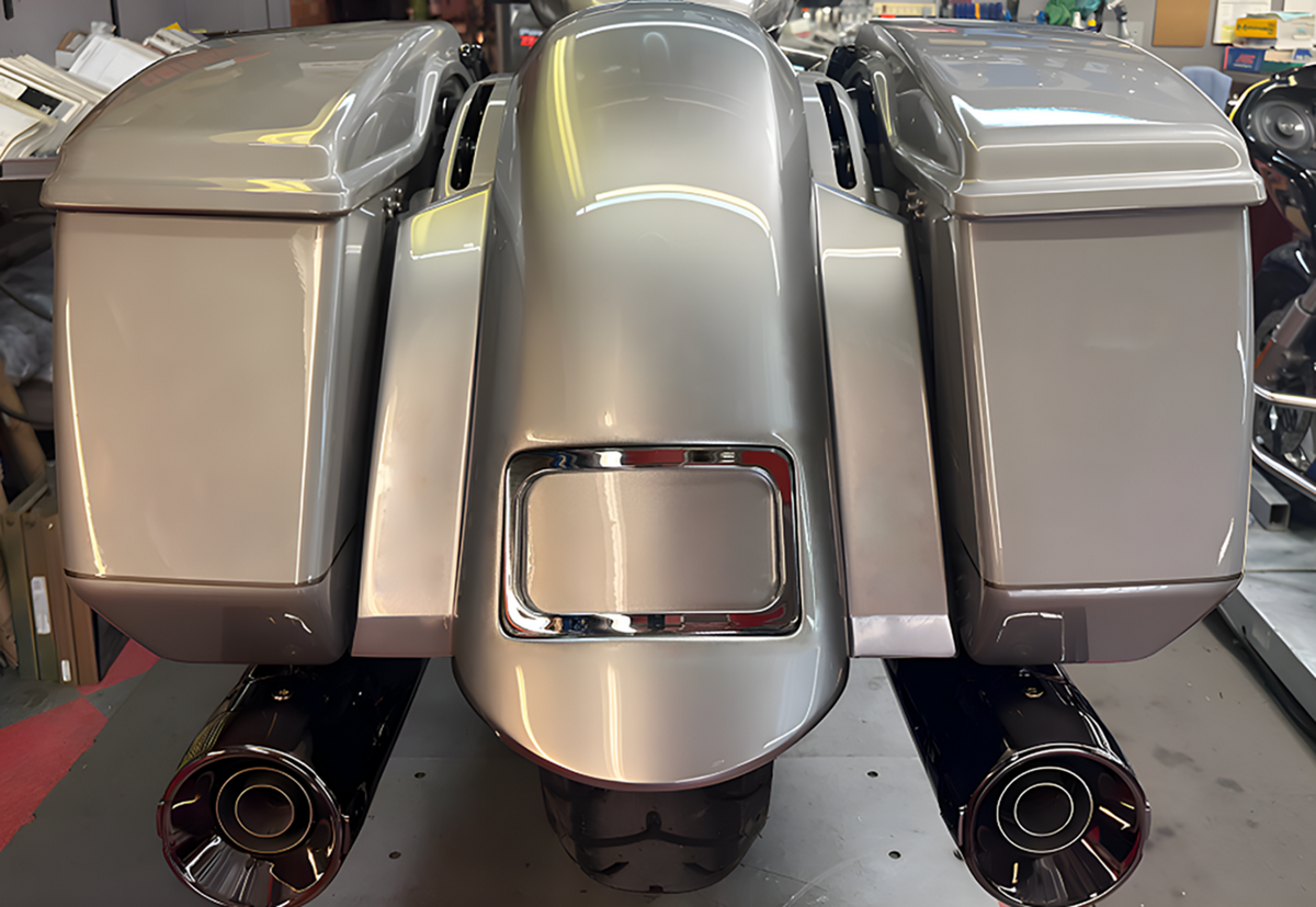 Paul Yaffe Bagger Nation Short Sport Rear Fender - With Chrome Plate Frame
