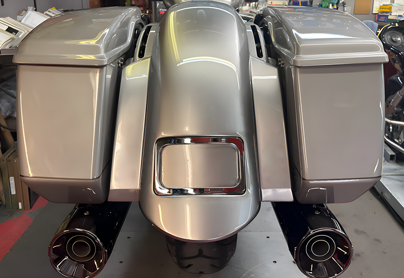 Paul Yaffe Bagger Nation Short Sport Rear Fender - With Chrome Plate Frame