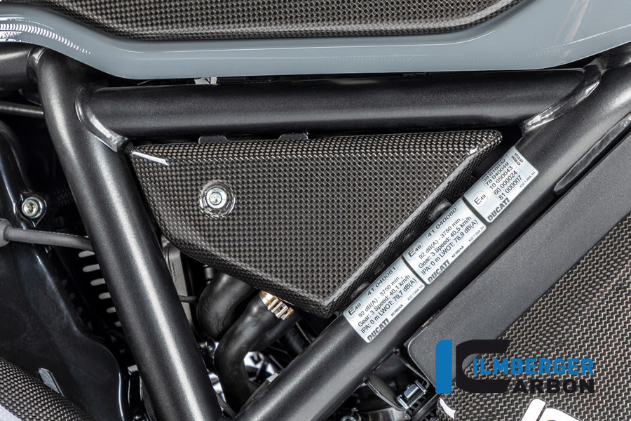 Ilmberger Carbon Cover Under The Frame Right Ducati Scrambler 1100 From 2017 - Gloss