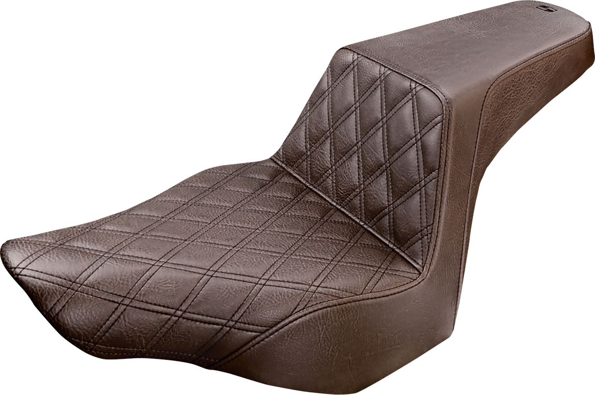 Saddlemen Step-Up Seat - Front Lattice Stitch - Brown - FXSB