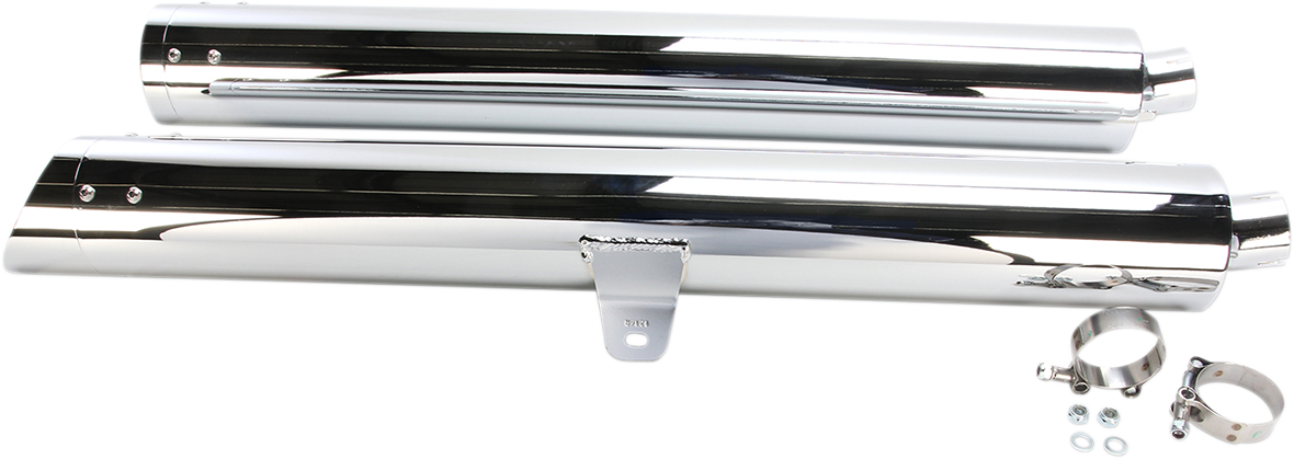 Cobra 4" Slip-On Mufflers - Long - Scalloped - GL1800