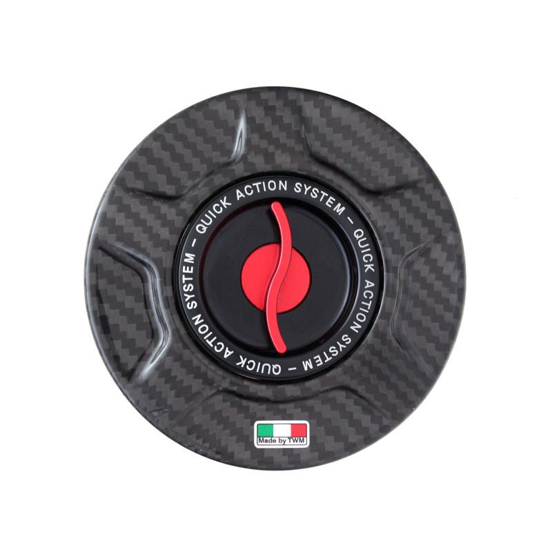 TWM Quick Action Carbon Fiber Gas Cap for Aprilia - TAF.02