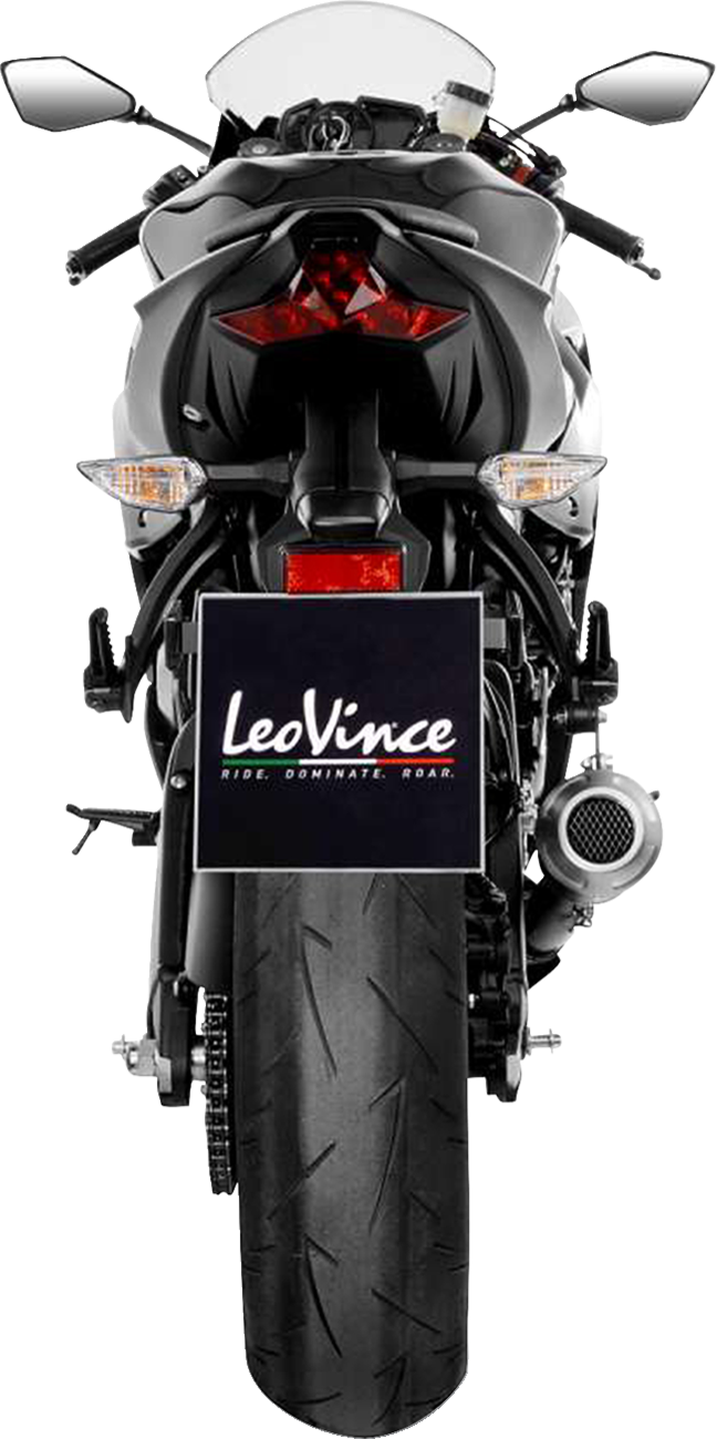 LeoVince LV-10 Slip-On Muffler - Black Stainless Steel - ZX-6R