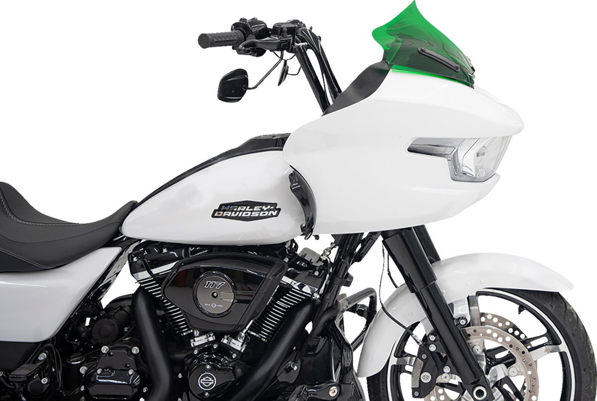 Klock Werks Kolor Flare® Windshield - 10" - Green - '23-'25 FLTRX