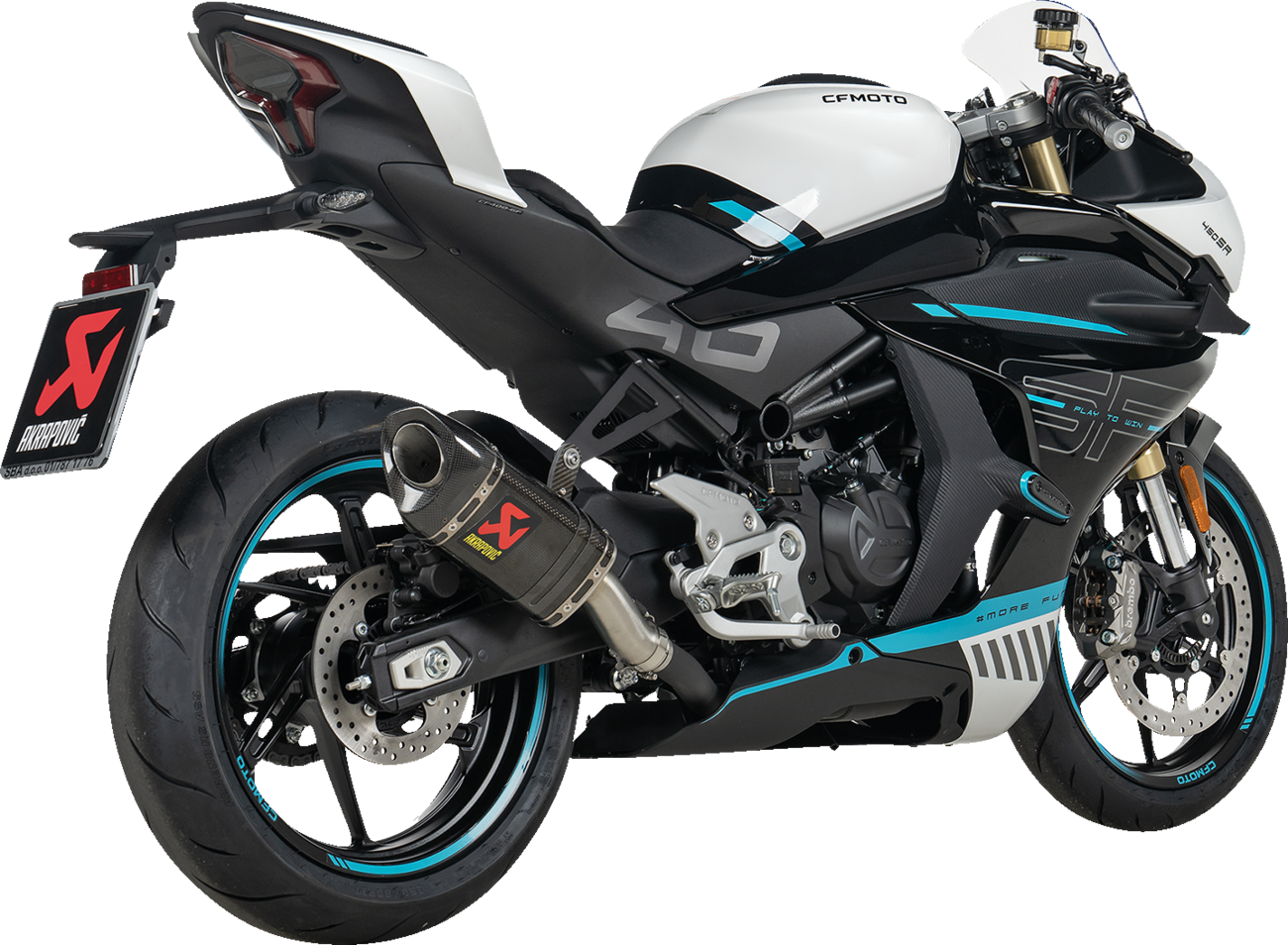 Akrapovic Slip-On Line Muffler - Carbon Fiber - CFMOTO 450sr/Nk