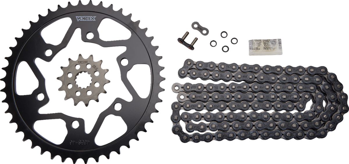 Vortex Chain And Sprocket Kit - HFRS - Black - Yamaha YZF-R3/MT-03