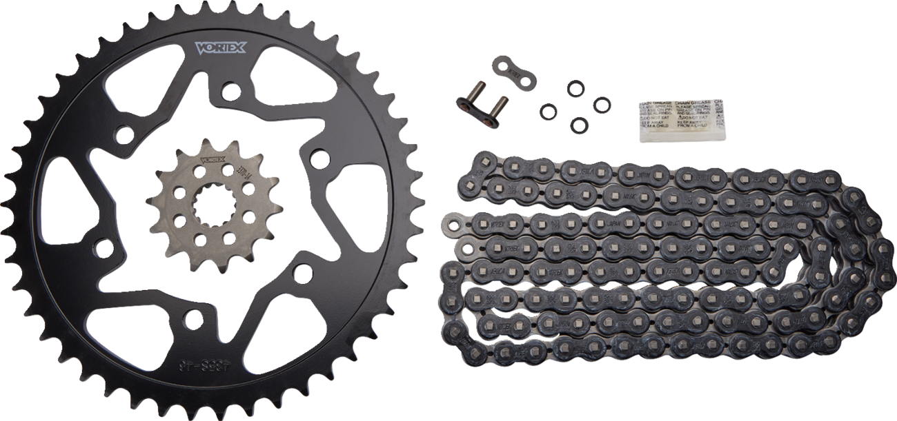 Vortex Chain And Sprocket Kit - HFRS - Black - Yamaha YZF-R3/MT-03
