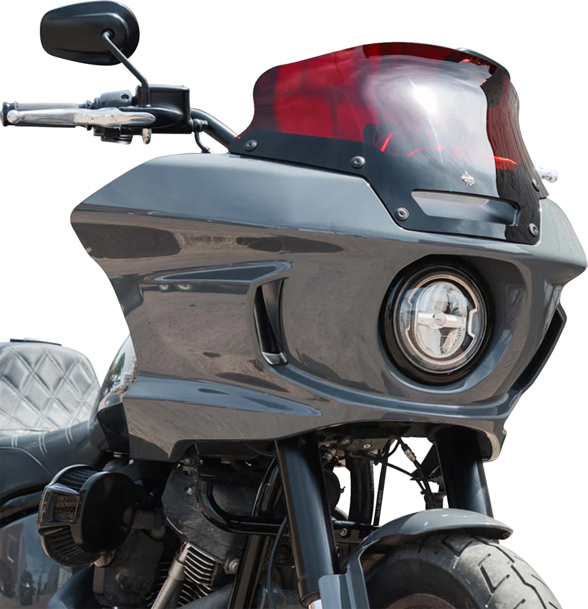 Klock Werks Kolor Flare® Windshield - 6" - Red - '22-'25 FXLRST