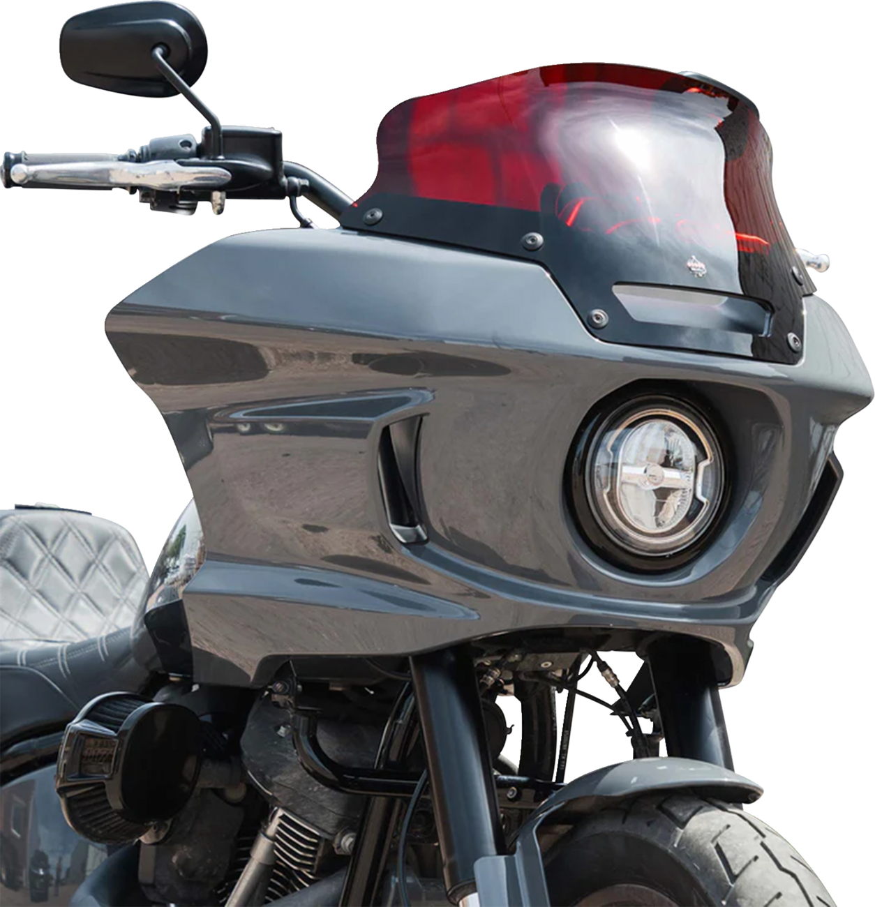 Klock Werks Kolor Flare® Windshield - 6" - Red - '22-'25 FXLRST