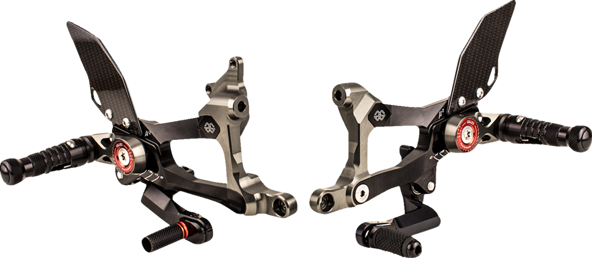 Gilles Tooling MUE2 Rearset - Black - Ducati