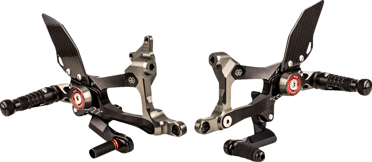Gilles Tooling MUE2 Rearset - Black - Ducati