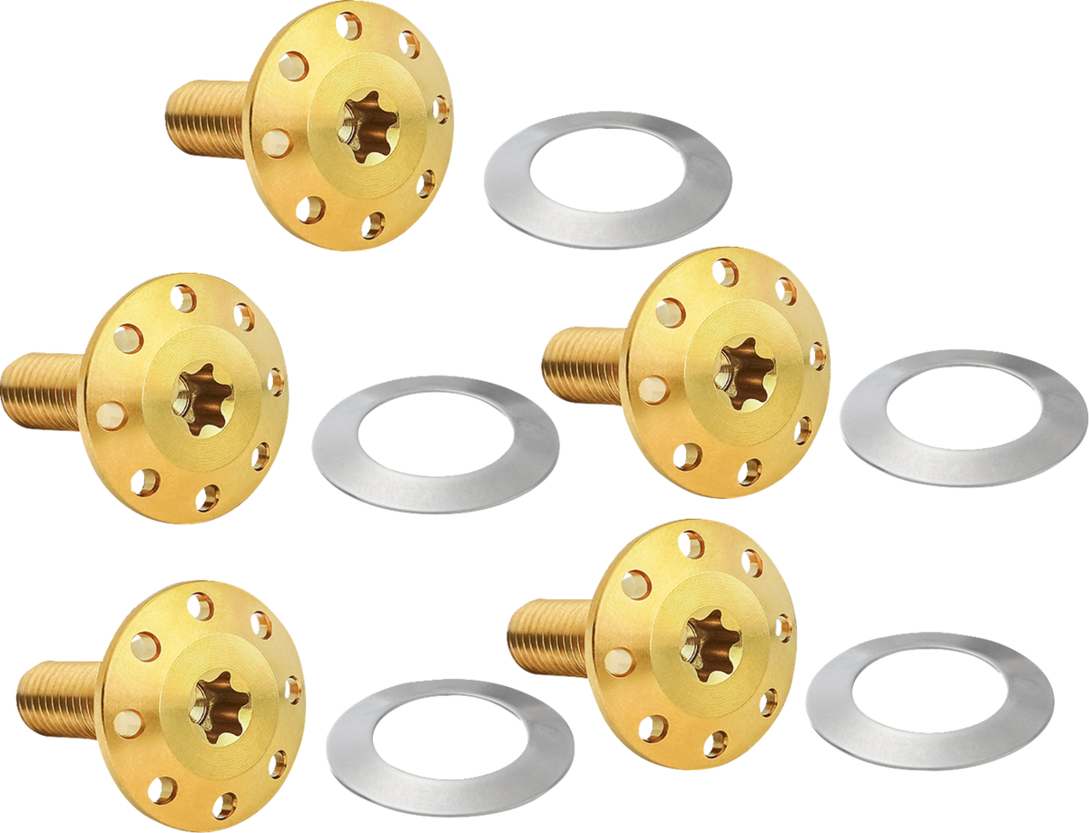 Arlen NESS Bolt Kit - Holeshot/Front/Floating/Brake Rotor - Spoke Mount - Gold - 5 Pack