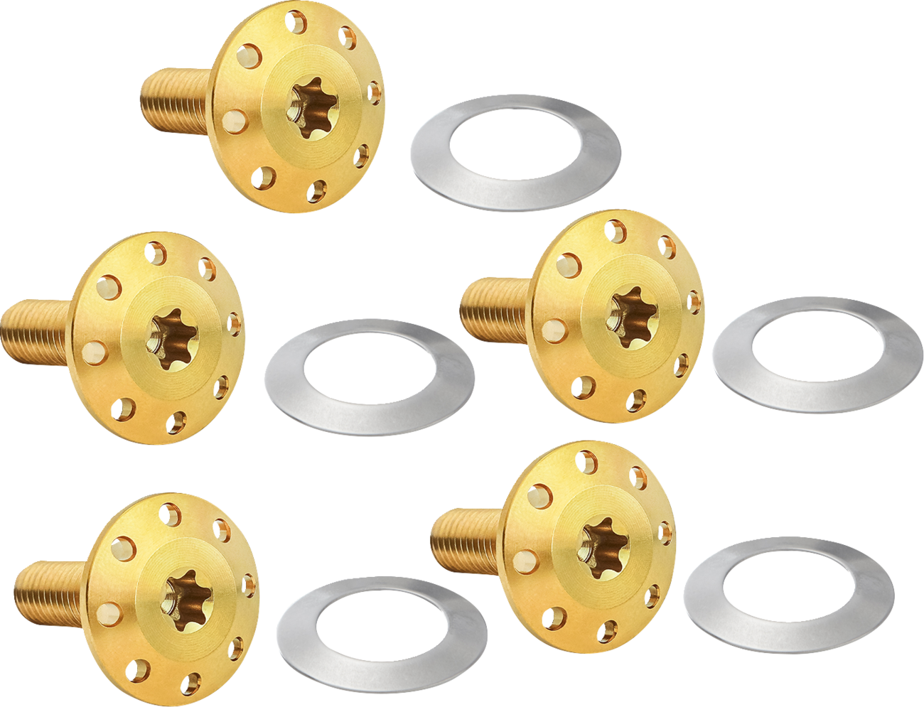 Arlen NESS Bolt Kit - Holeshot/Front/Floating/Brake Rotor - Spoke Mount - Gold - 5 Pack