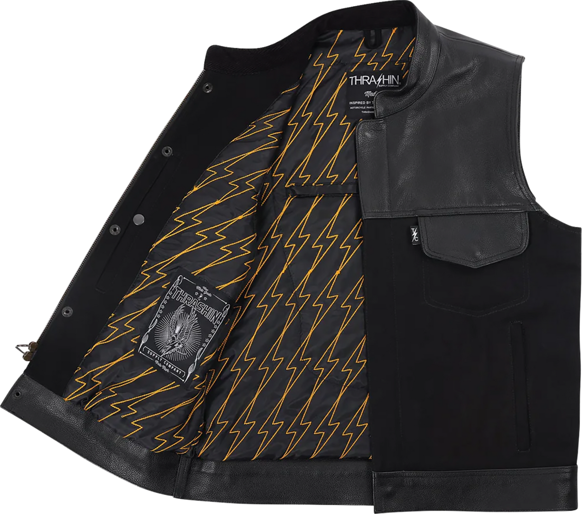 Thrashin Supply CO. Kanan Leather/Denim Riding Vest